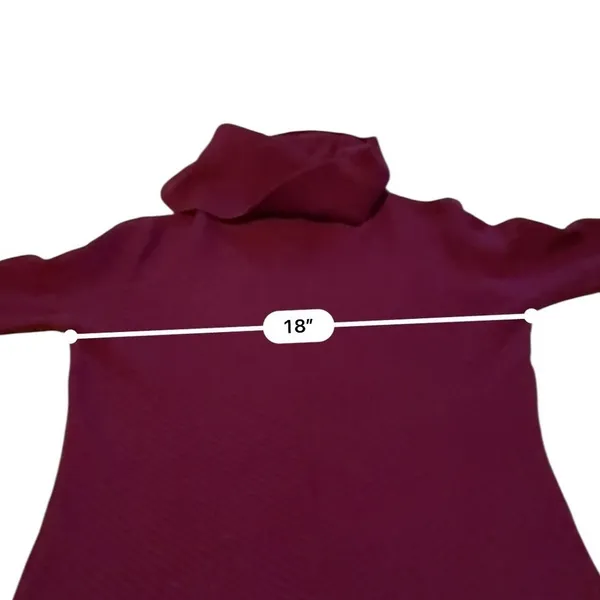 Akira Chicago Sweater Dress Womens M/L Burgundy‎ Cowl Neck Ribbed Knit Mini - Image 7