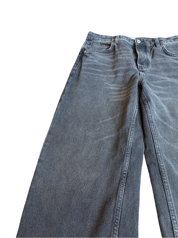 We The Free Washed Black Wide Leg Dropped Boyfriend Jeans Denim Size 28 Women's - Image 3
