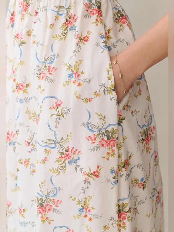 NWT few moda andi cotton dress size 4 sorella vintage bouquet floral maxi lace - Image 4