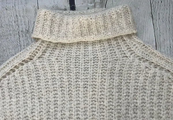 Beige High Neck Longline Sweater - Image 8