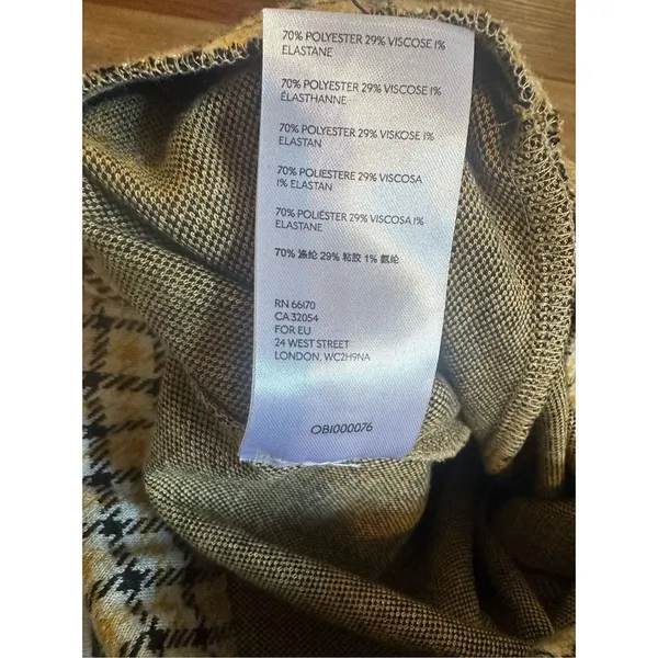 Urban Outfitters -‎ High Rise Kick Flare Pants XS yellow black plaid - Image 7
