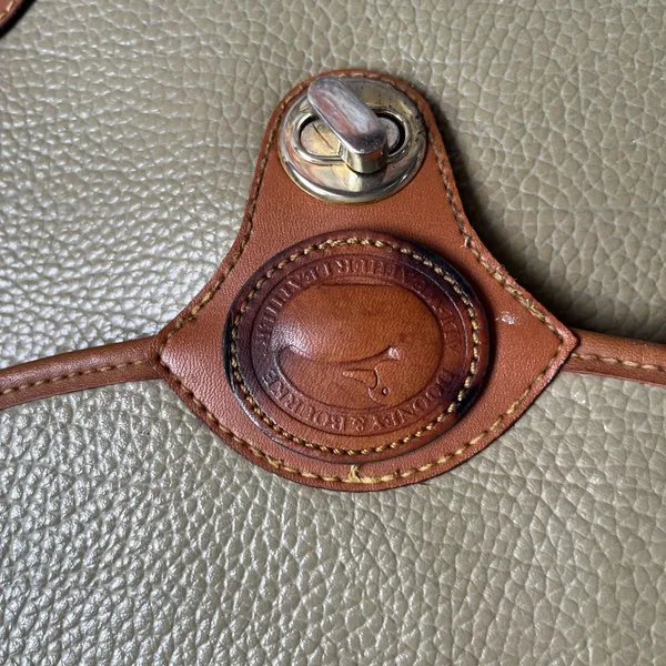Dooney & Bourke Vintage Small AWL Satchel Taupe Brown - Image 2
