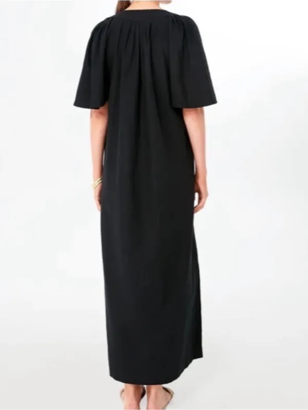 NWT Tuckernuck Pomander Place Black Flutter Sleeve Maxi Dress - Image 3