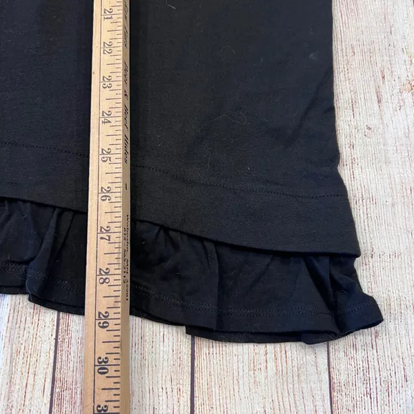 Jewell Ridge Womens XL Black Graphic Ruffle Hem Rhinestone Long Sleeve‎ Tee - Image 5