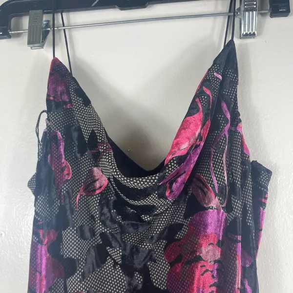 Aidan Mattox Asymmetrical Black and Pink romantic goth wedding quest - Image 4