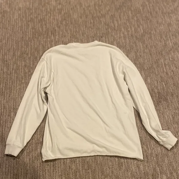 Cream and White Crew Neck Sweater - Image 3