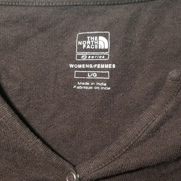 The North Face top button long sleeve shirt sz Lg - Image 2