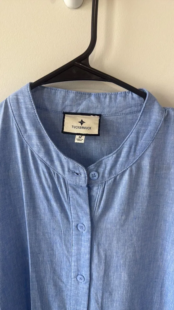 Tuckernuck Sky Blue Shirt Dress M - Image 7