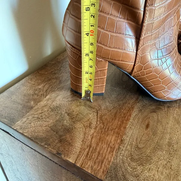 LifeStride‎ Stratford Wide Calf Knee High Boots Bown Croc Embossed Women 8.5 - Image 14