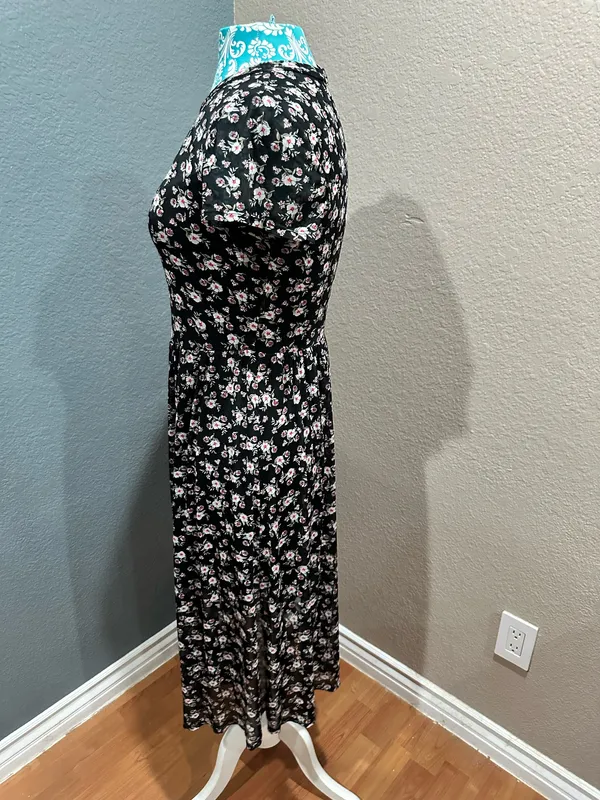 Vintage 90’s styled midi dress floral fall Medium - Image 5