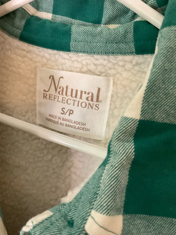 Natural Reflections Shacket Sherpa buffalo flannel plaid - Image 2