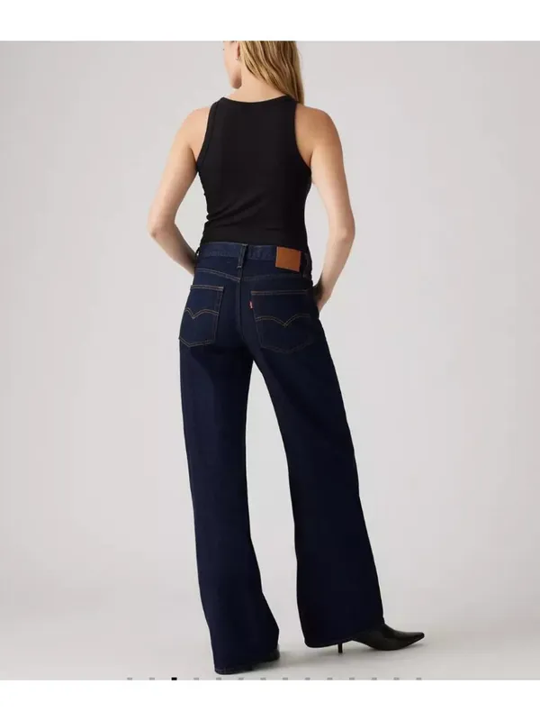 New Levi's Premium 33x31 XL Baggy Straight Women's Jeans Dreams Dark Wash - Image 3