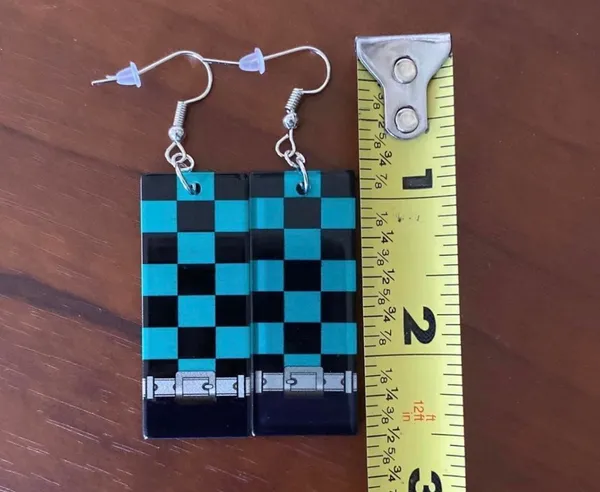 Handmade Earrings Demon Slayer Anime Tanjiro - Image 2
