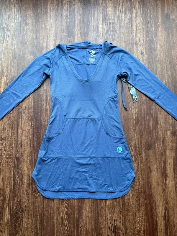 NWT Women’s Wave Life Aqua Spray Blue Long Sleeve Hoodie Cover Up - Size XS - Image 2