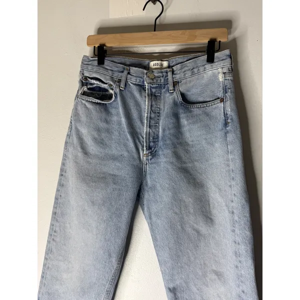 Agolde 90s straight jeans light wash size 27‎ - Image 3