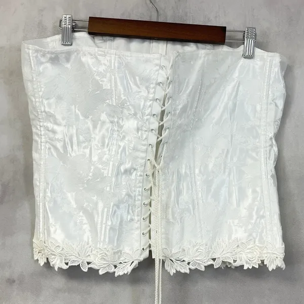 Vintage Empire Intimates Corset‎ Top Women 44 Floral Jacquard Regency Coquette - Image 3