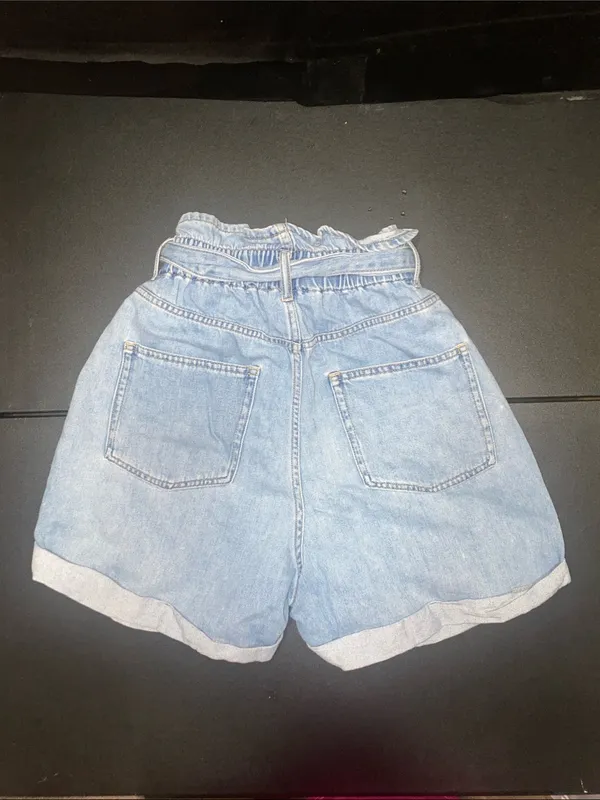 H&M Light Blue High Waist Women's Shorts - Image 3