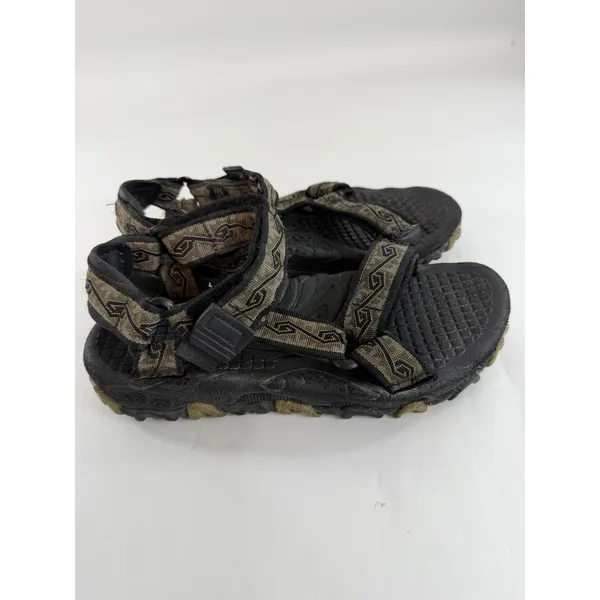 Teva Valkyrie Womens 9W Sport Sandals Black Olive Geometric Hiking Trail F08K7 - Image 5