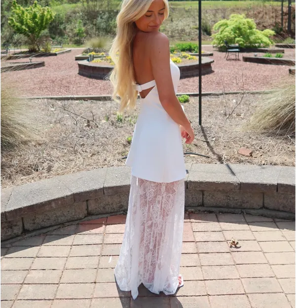 Lace maxi dress White Size M - Image 3