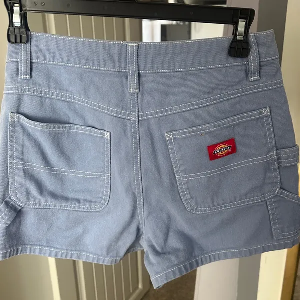 Dickies women Durable Twill Carpenter Shorts Chambray Blue 3" inseam - Image 4
