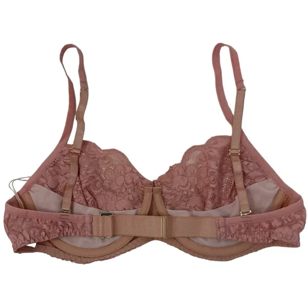 We Are HAH Hook Up Balconette Bra Size‎ DD Band 32-40 Lace Dusty Rose Underwire - Image 6