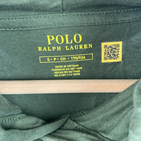 Ralph Lauren Polo Women's Olive Green Long Sleeve Hoody Top S - Image 4