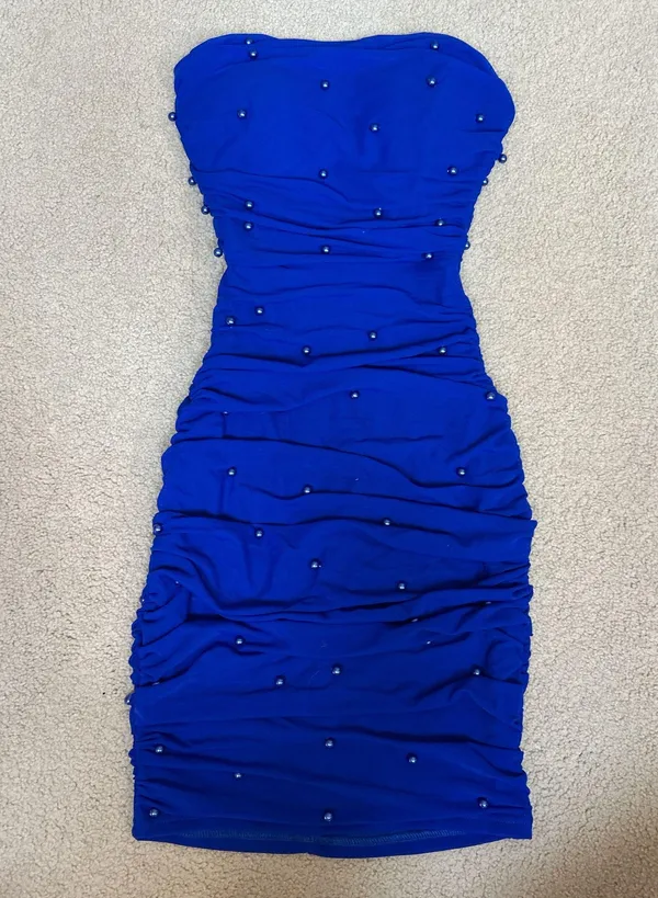 Windsor Blue Beaded Homecoming Dress - Image 2