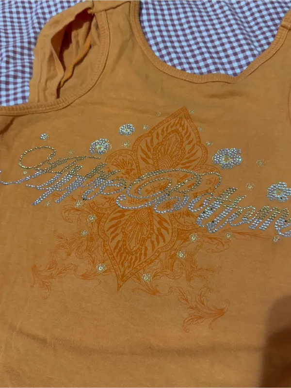 Y2K Apple Bottoms Sleeveless Orange Embellished Tank Top - Women - Image 10