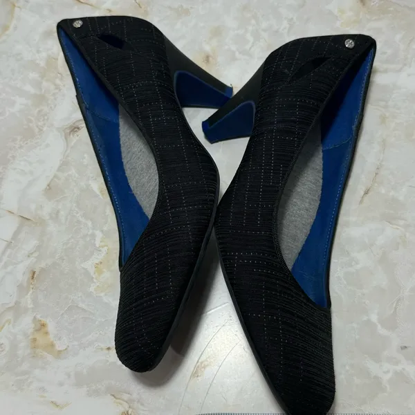 Betabrand On Your Mark Cut-Out‎ Heels Comfort Black/Blue Sz 8.5 Workwear Office - Image 10