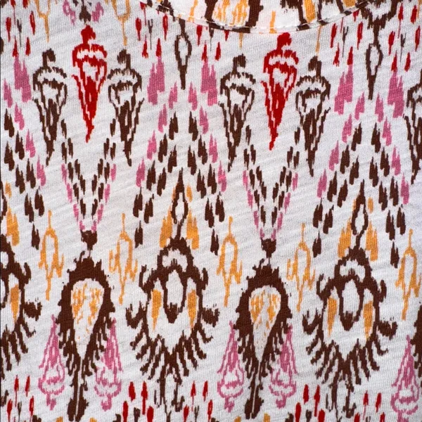 LOFT Boho Print Cotton Tee Short Flutter Sleeve T-Shirt Women’s Medium M - Image 10