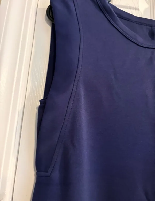 Sleeveless Navy Maxi Dress Blue Size M - Image 3