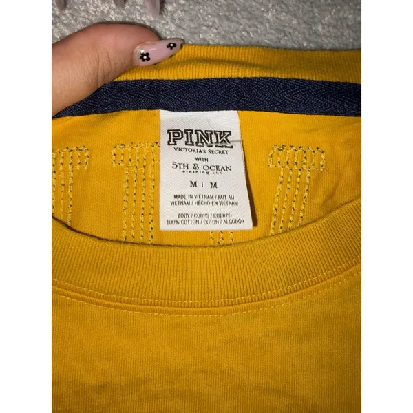 Victoria Secret Love Pink 5th & Ocean West Virginia Spirit Jersey Sequin EUC - Image 4