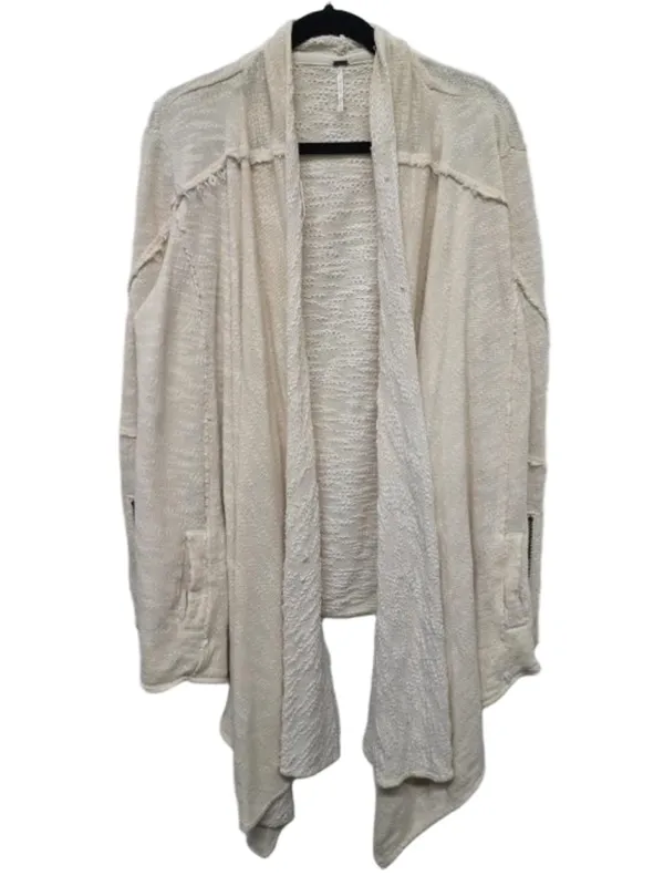 Free People In the Loop Waterfall Cardigan Size M (24” PTP) Ivory - Image 3
