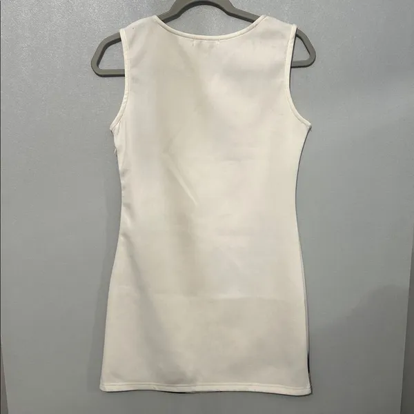 RCC Fashion Womens Mini Dress Graphic Photo Print Sleeveless White Small - Image 5