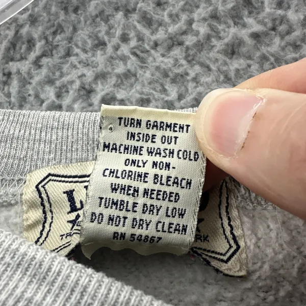 The Limited Vintage 90s Jeans Worldwide Crew Neck Sweatshirt Gray‎ Women's Large - Image 6