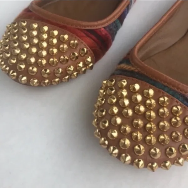 Steve Madden Size‎ 5.5 Kimmmie Fabric Studded Round Toe Ballet Flat - Image 3