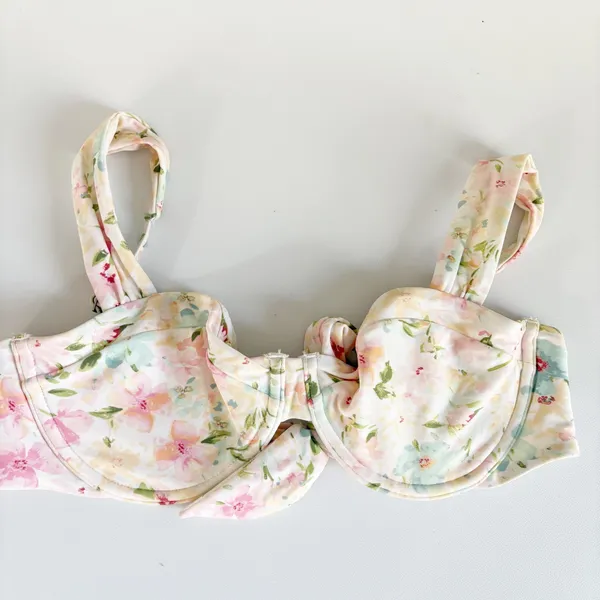 Abercrombie & Fitch Womens Floral Underwire Bikini Top Cotton Sarong Set M/OS - Image 2