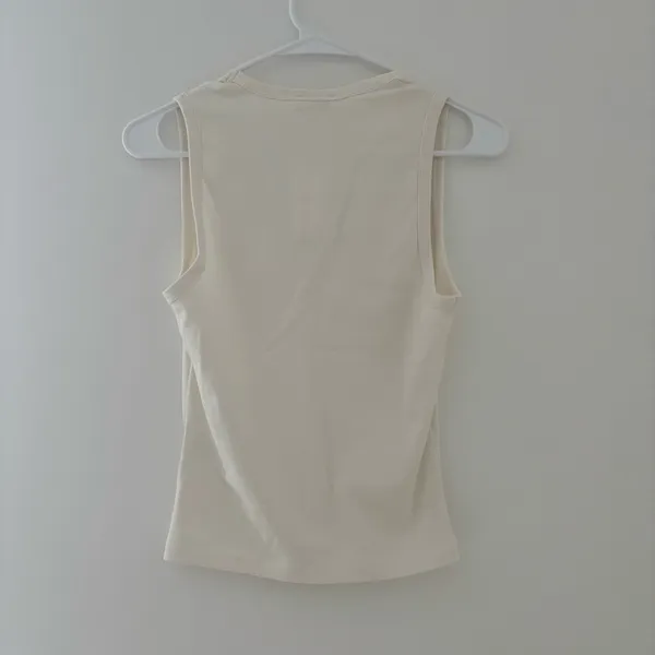 Kookai White/Cream Soho Tank in coconut water - Image 4