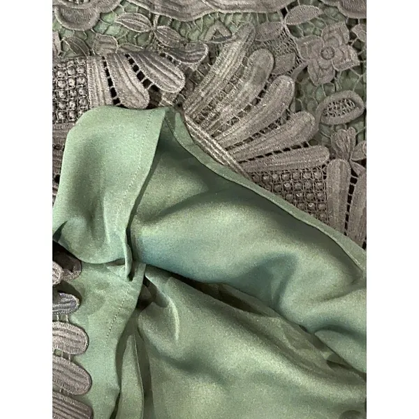 Lovers + Friends Caspian Lace Mini Dress Women Small Green Cocktail Crochet - Image 12