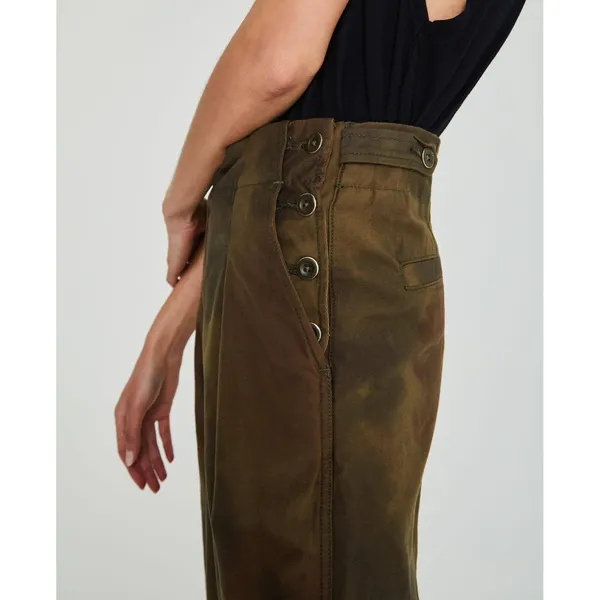 AG Adriano Goldschmied Adel Trousers 27 NWT‎ Barrel Leg Pleated Cropped Utility - Image 2