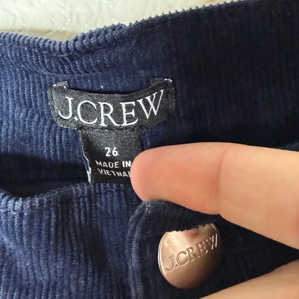 J.Crew Sailor Womens Blue Corduroy Wide Leg Patch Pocket Pants CC444 - Image 3