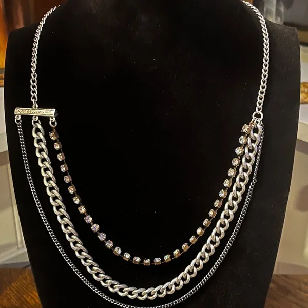 Aeropostale Rhinestone Silver-tone Necklace - Image 5