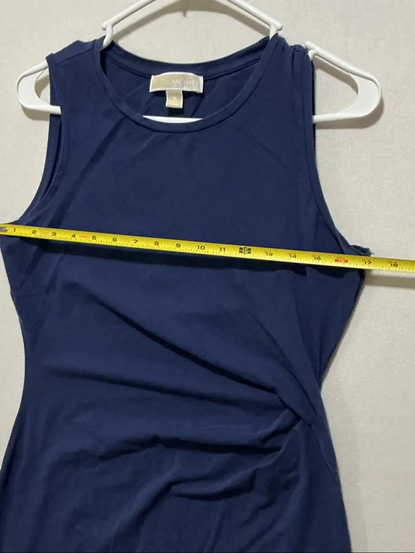 Michael Kors Navy Sleeveless Sheath Dress - Image 4