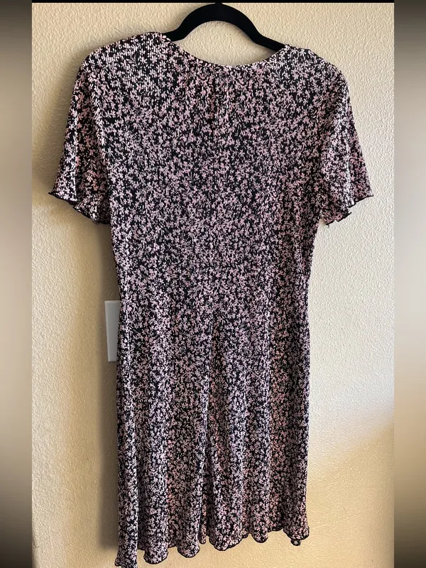 Dressbarn‎ picnic dainty floral dress size 10 flowy short sleeve - Image 4