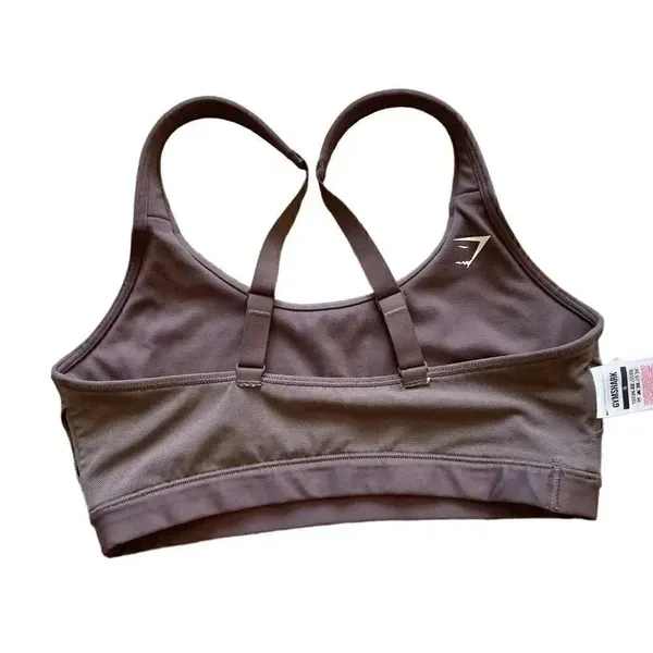 Gymshark Chocolate Brown Womens Sports Bra SZ S - Image 5