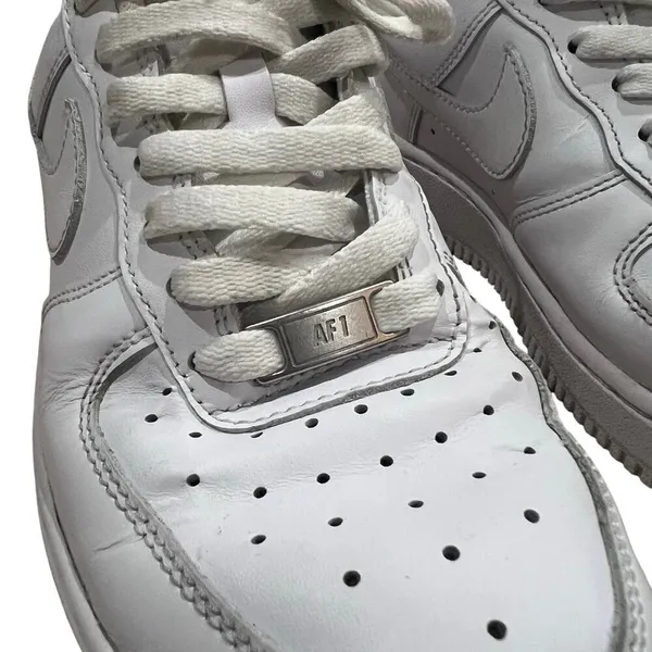 Nike Air‎ Force 1 Triple White DD8959-100 Womans US 7 EU 38 Leather Sneaker Shoe - Image 4
