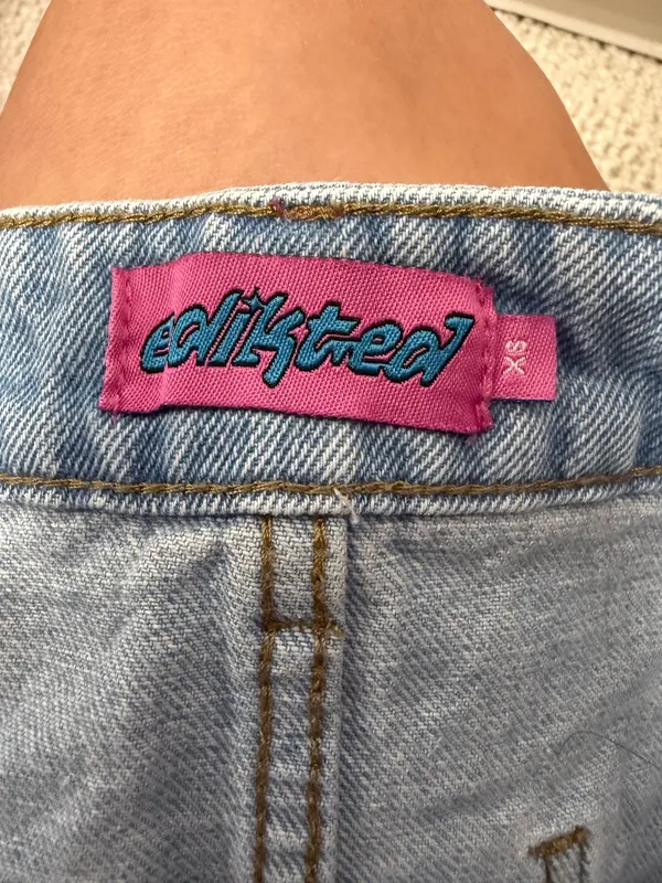 Edikted Denim Mini Skirt - Image 3