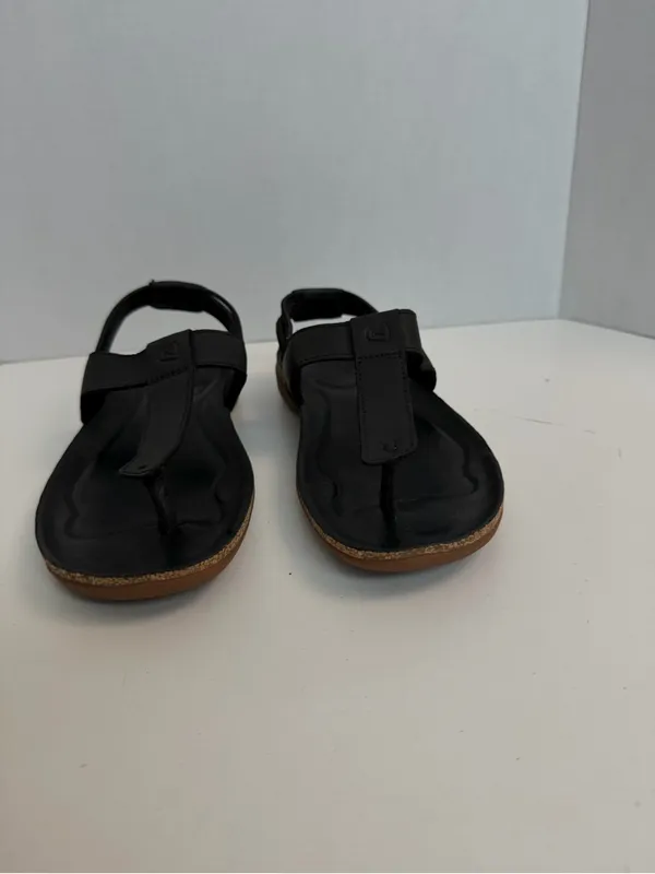 Keen Sandal Dauntless Posted Thong Leather Cork Comfort Travel Beach Blac - Image 2