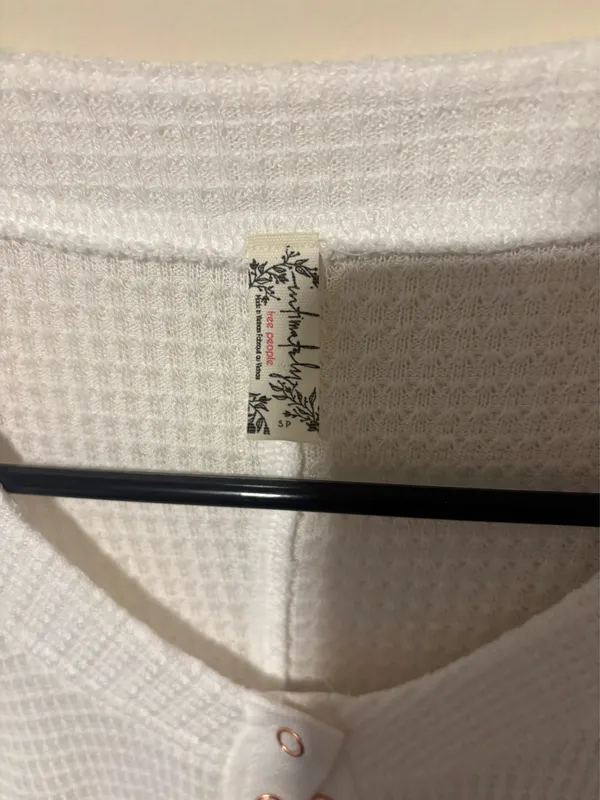 White Free People Top button up - Image 2