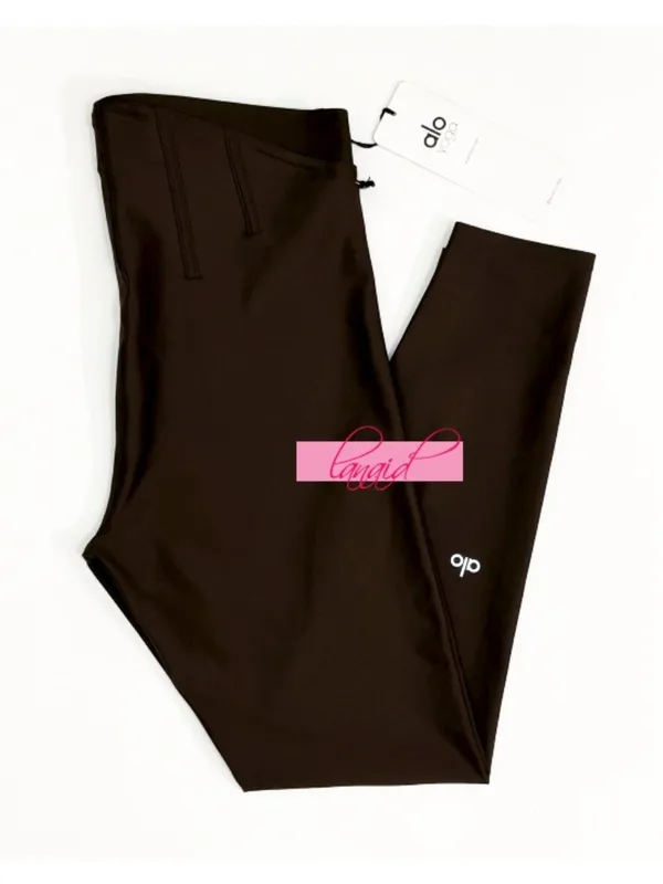 Alo Airlift High-Waist 7/8 Corset Leggings Espresso Hi-Rise Waisted Tights Pants - Image 11